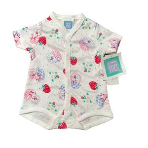 NWT Little Me Vintage Bodysuit with All Over Strawberry Jam Print (3 months)